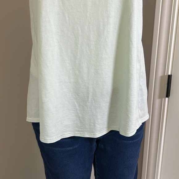 Lululemon All Tied Up Tank Top Mint Green Pima Cotton Yoga Shirt - Picture 5 of 12